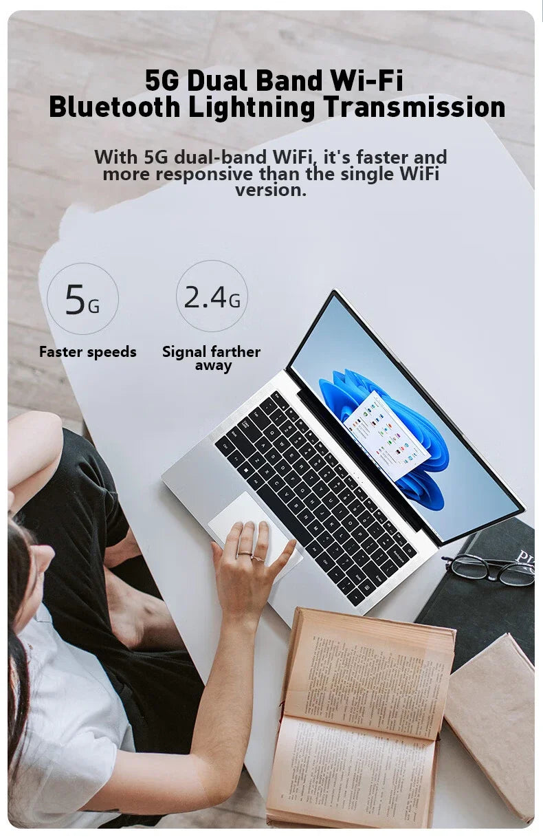 Powerful 14.1" Laptop Intel Core I9-9900 32GB 2TB Gaming PC Super Thin Office Study Computer PC Windows 11 Pro 1920*1080 HD