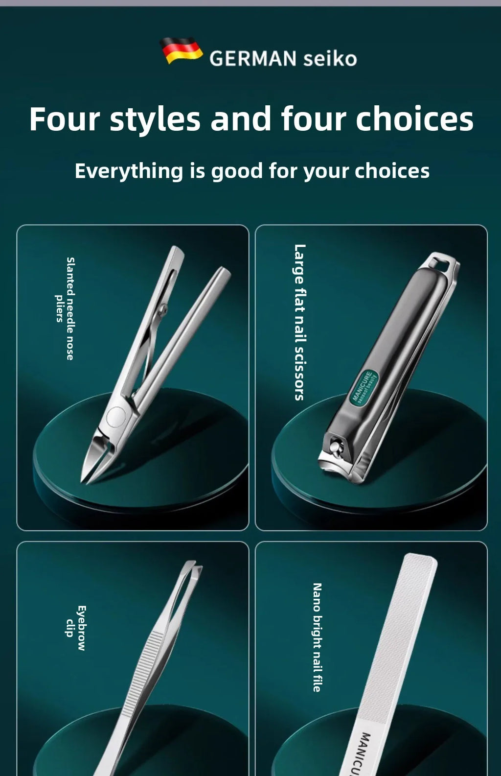 Thick Nail Professional Nail Clipper with Stainless Steel Body for Nail Care and Removing Ingrown Nails 1pcs