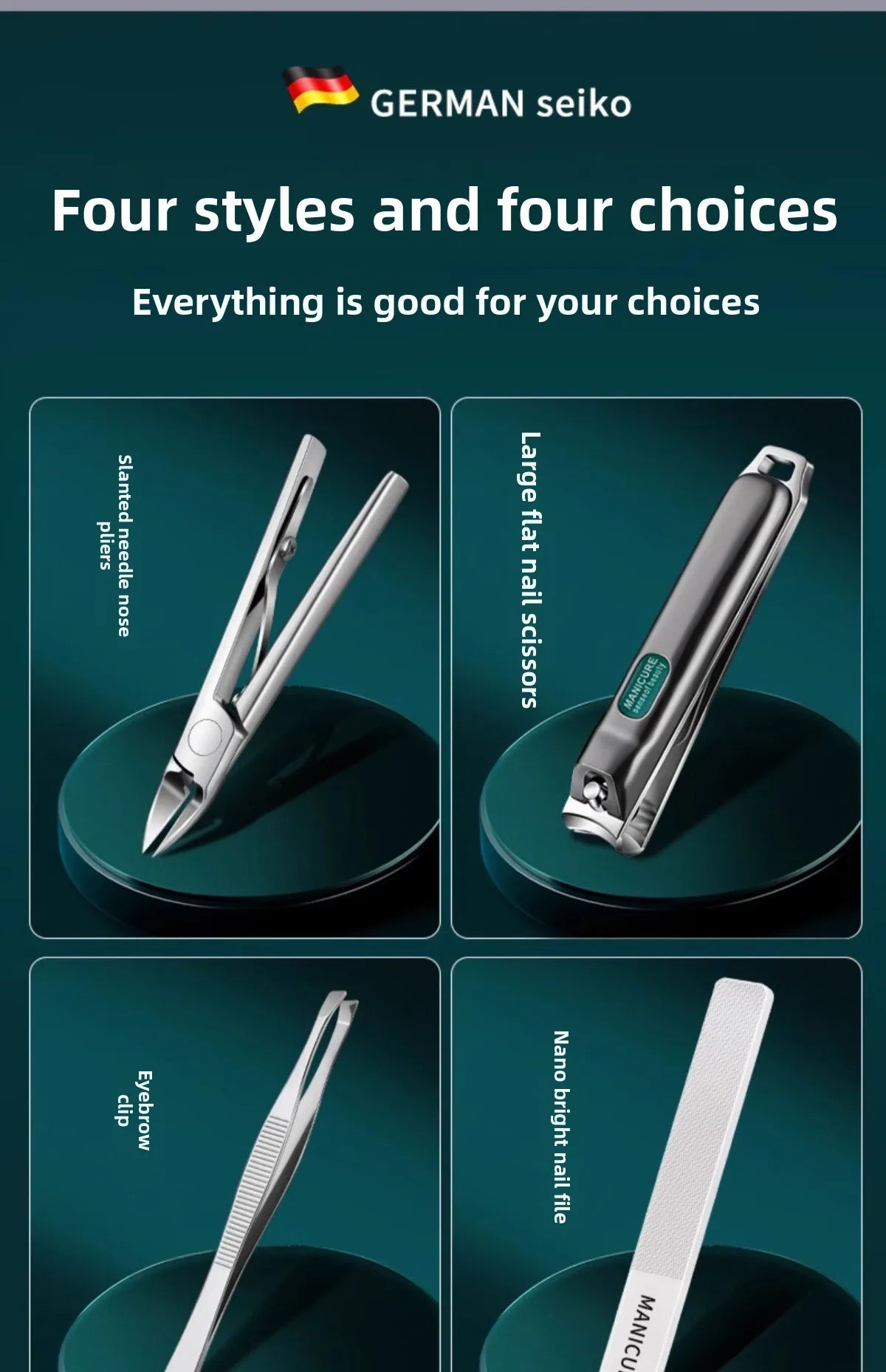 Thick Nail Professional Nail Clipper with Stainless Steel Body for Nail Care and Removing Ingrown Nails 1pcs