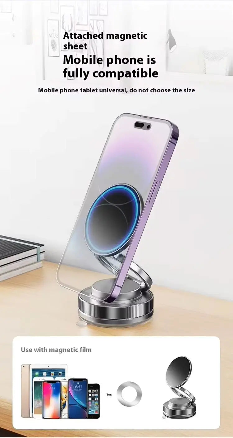 Magnetic Phone Holder for car 360° Rotatable Foldable & Adjustable Magnetic Car Mount ,Suction Cup Phone Holder for Car/Mirror
