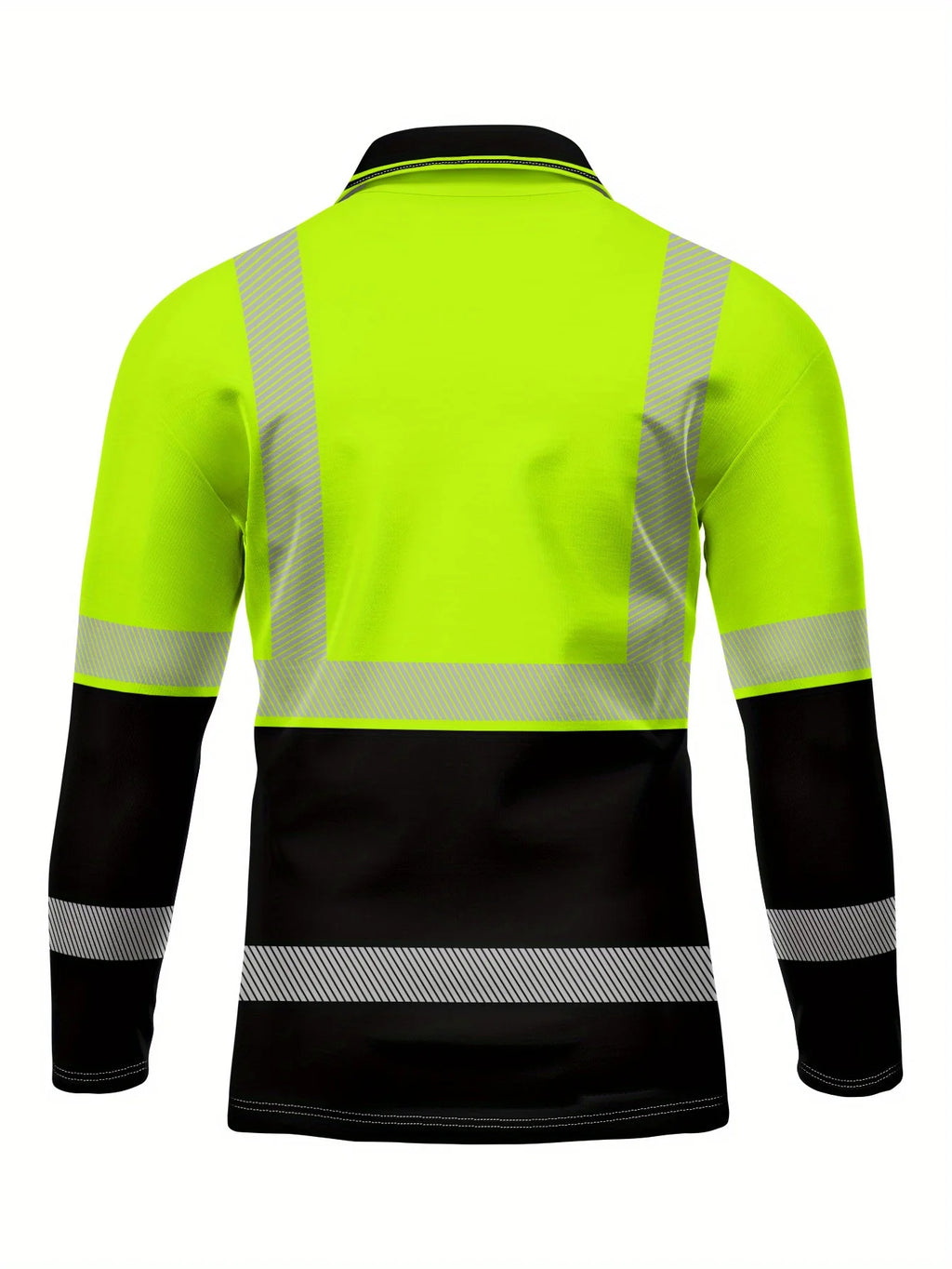 Men's 2025 Long Sleeve Polo Shirt, Polyester Slim Fit, Workplace Casual Tops, Spring Autumn Quick Dry Performance