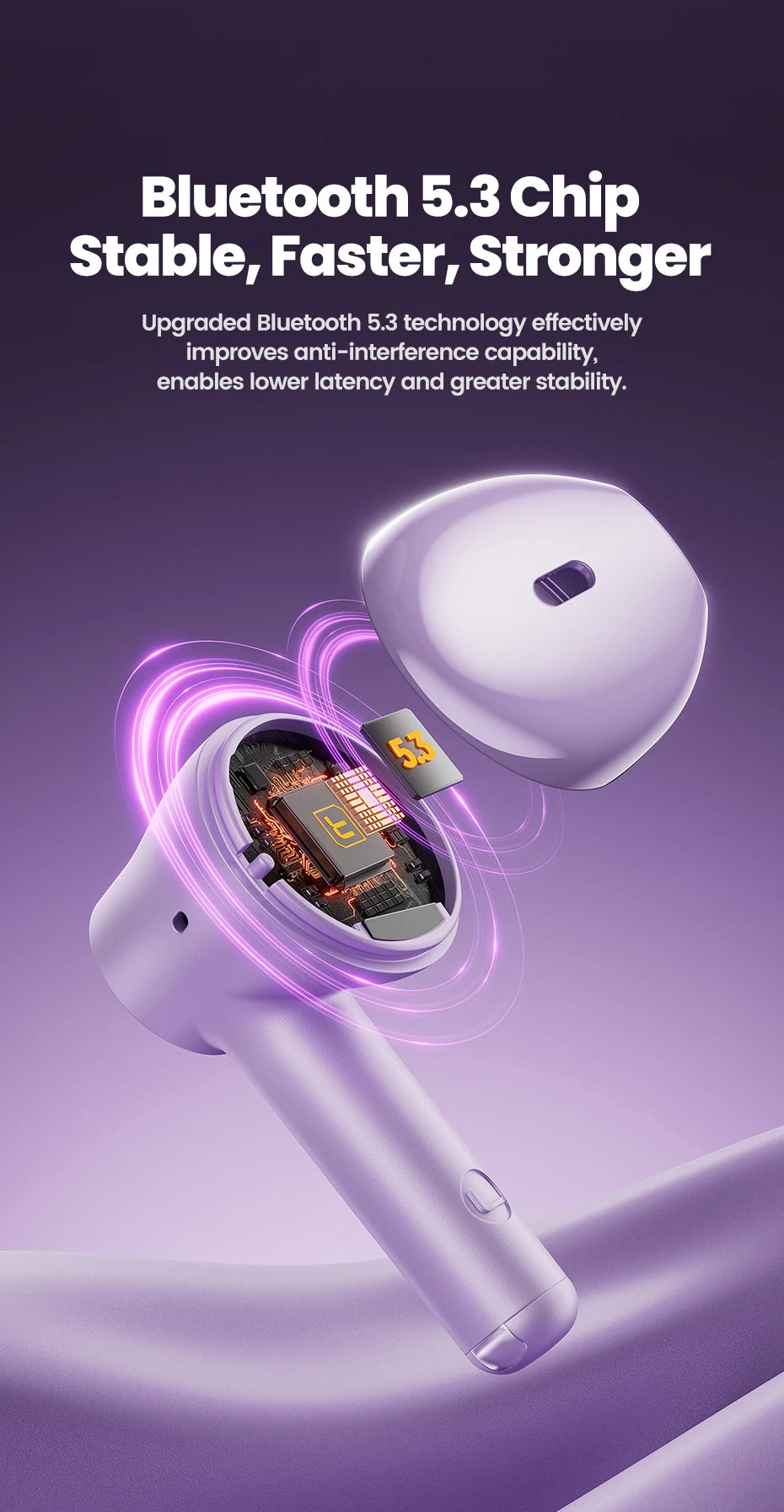 Toocki ENC TWS Earphones Wireless Bluetooth 5.3 HiFi Headphone Noise Canceling Toucn Contro Touch Control In Ear Sport Earbuds