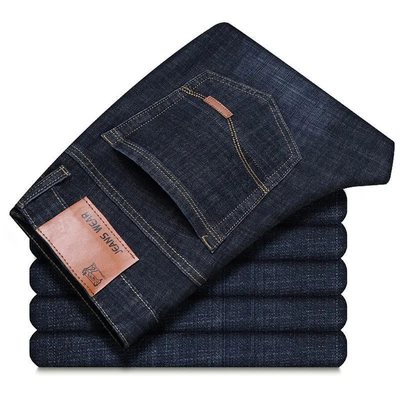 Men's Classic Straight Stretch Business Jeans – 2025 Style