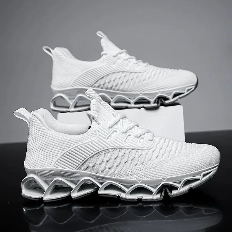 1 Pair Large Size Running Shoes for Men Antiskid Damping Cool Outsole Walking Trekking Leisure Summer Running Zapatills Sneakers
