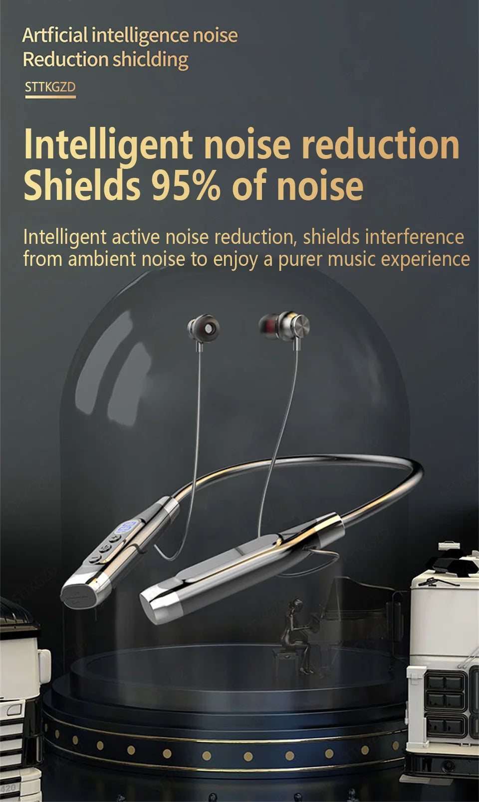 Wireless Headphones Neckband Bluetooth Earphone With Microphone  Long Battery Auriculares High Quality Headset Sport For TF Card