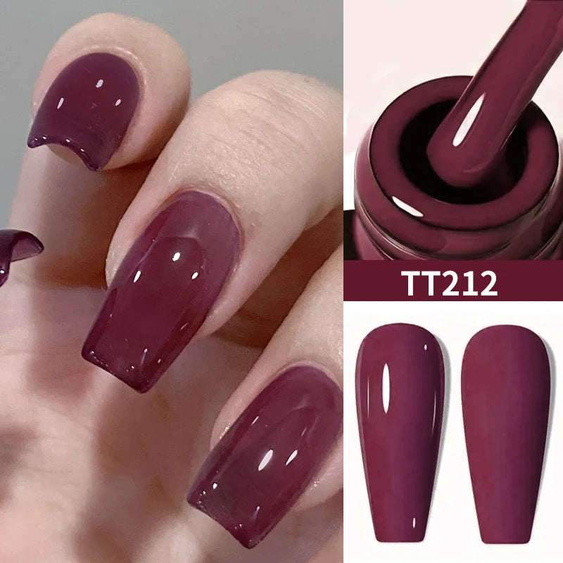 TARTU 8ml Gel Nail Polish Rose Pink Red Gray Burgundy Nails Art Soak Off UV/LED Manicure Semi Permanent gel polish