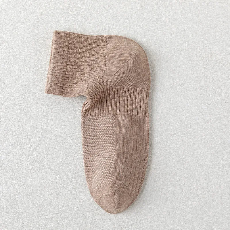 1/3 Pairs Men's Cotton Antibacterial No-Show Socks - Summer Thin Moisture-Wicking Breathable Sports Ankle Socks