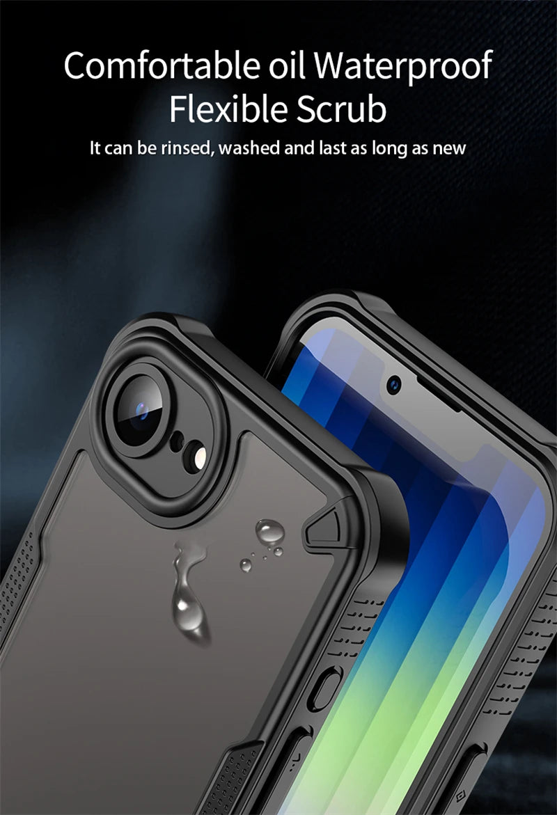 Translucent Matte Armor Case For iPhone 17e Skin-Friendly Matte Full Back Case For iPhone 17e Cover For iPhone 17e/16e Case