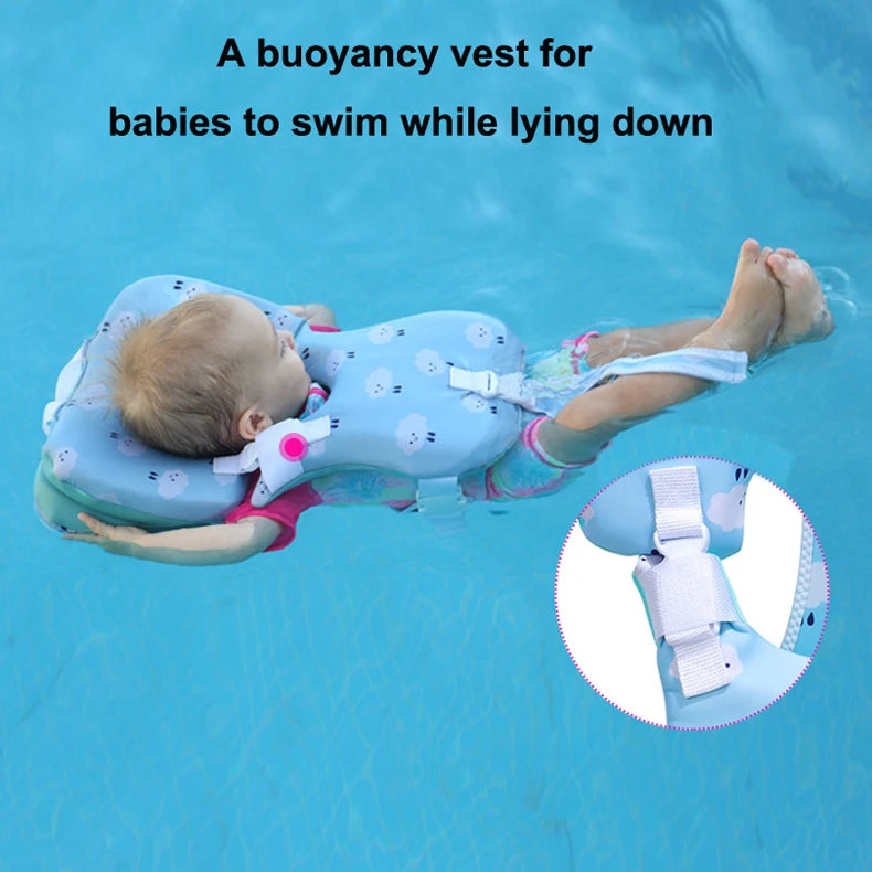 Newborn non inflatable buoyancy swim vest Professional baby neck protection swimming vest Anti rollover baby buoyancy swimsuit