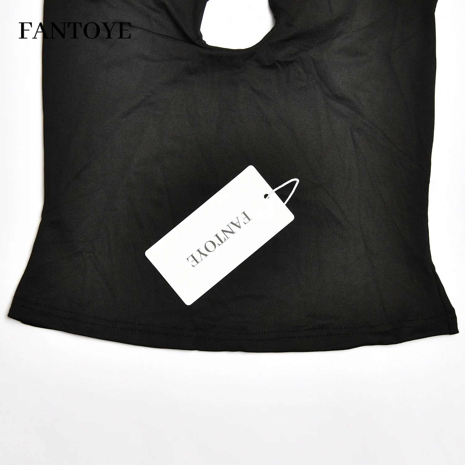 Fantoye Sexy Backless Metal Ring Halter Women Top Black Hollow Out Off Shoulder Crop Vest Female Summer Slim Elegant Streetwear