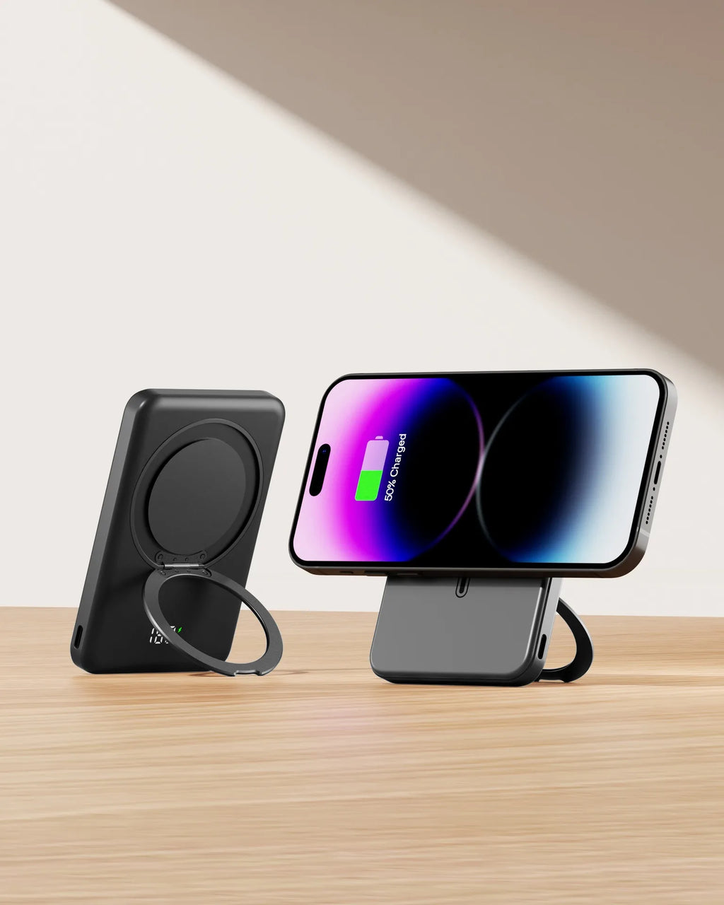 Magnetic Power Bank 10000mAh Wireless Fast Charger Stand  For MagSafe Powerbank Portable External Battery For iPhone Samsung