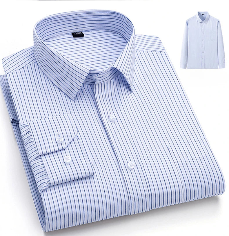 New in shirt elegant 40%cotton long-sleeve shirts for men slim fit Casual plain shirt plaid designer tops houndstooth clothes