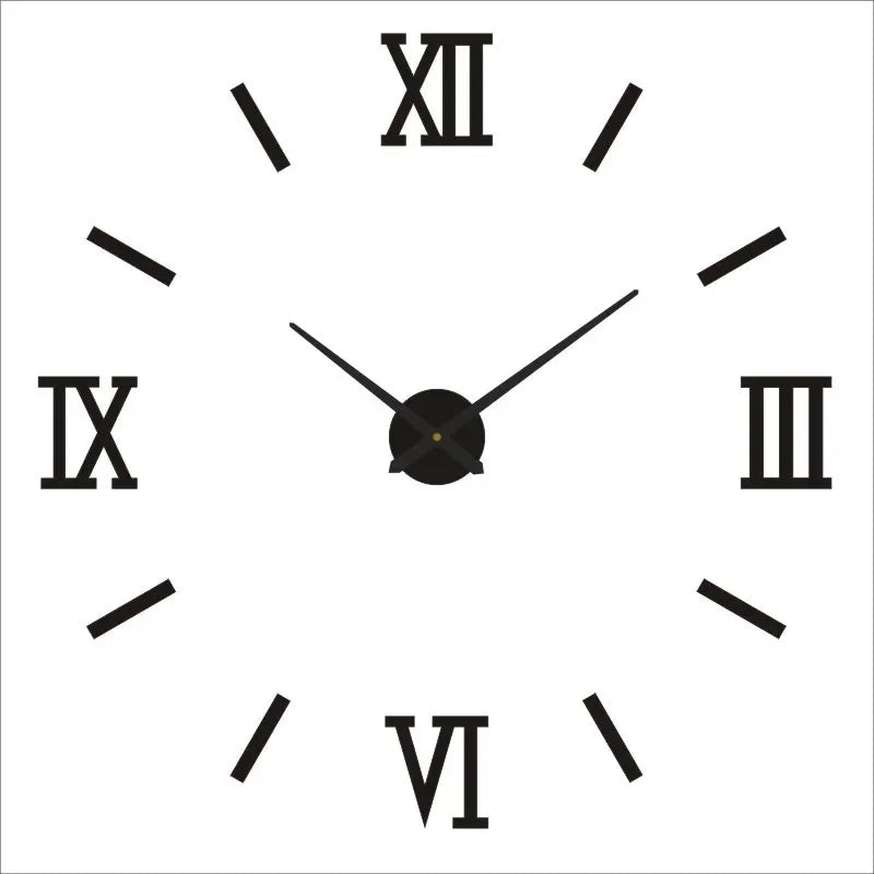 New Modern Design Large Wall Clock 3D DIY Quartz Clocks Fashion Watches Acrylic Mirror Stickers Living Room Home Decor Horloge