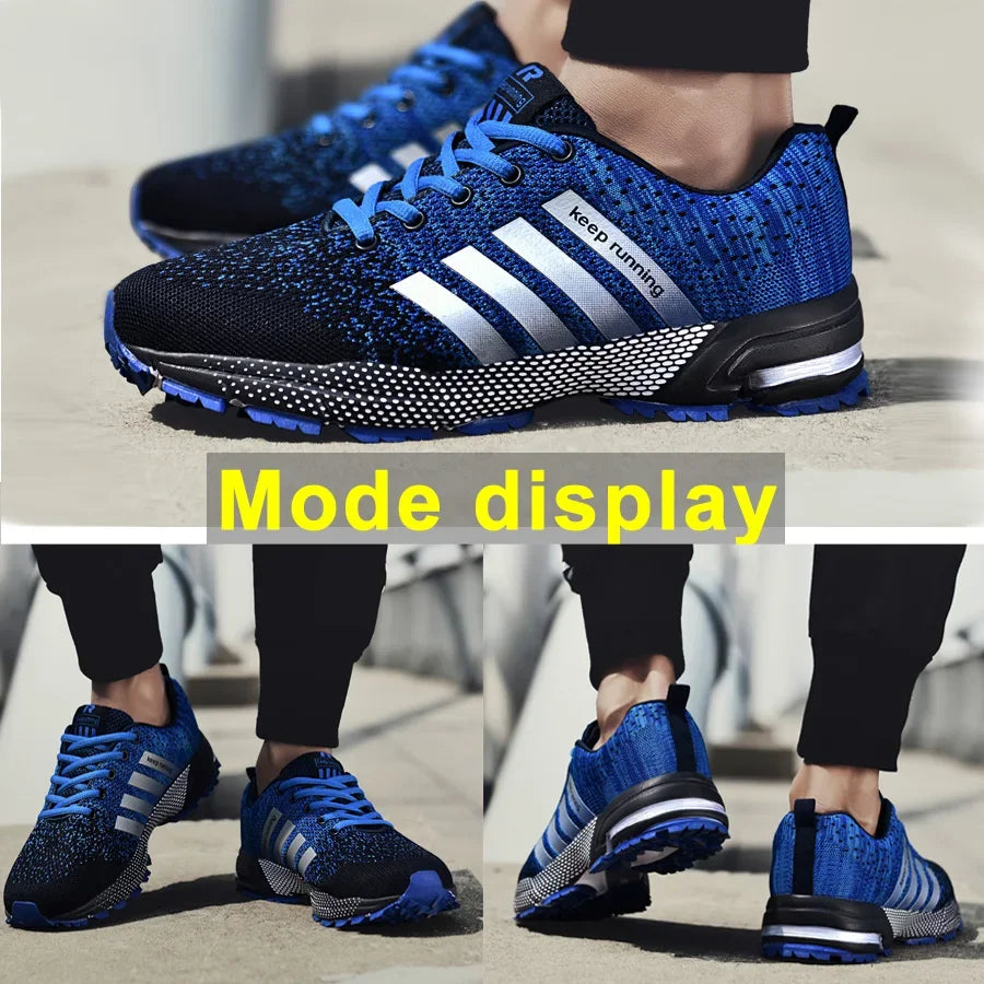 Men Shoes Comfortable Non-Slip Stable Shock Absorption Light Couple Shoes and Men's Sneakers Mesh Breathable Casual Basket Homme