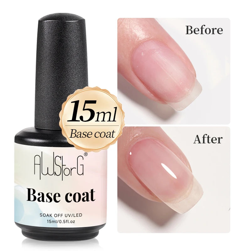 AWStorG 15ML Nail Tips Glue Gel For Falses Nail Tips Fast Extension 3 IN 1 Function Nails Art Transparent Gel Polish Soak Off UV