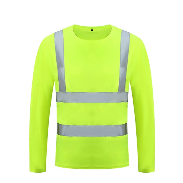 2023Outdoor Shirt Fluorescent High Visibility Safety Work Shirt Summer Breathable Work T Shirt Reflective Vest t-shirt Quick Dry