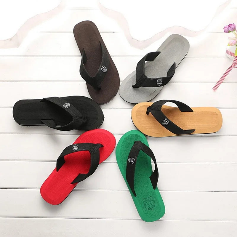 High Quality Summer Slippers Men Flip Flops Beach Sandals Non-Slip Casual Flat Shoes Slippers Indoor Shoes Men Outdoor Slides