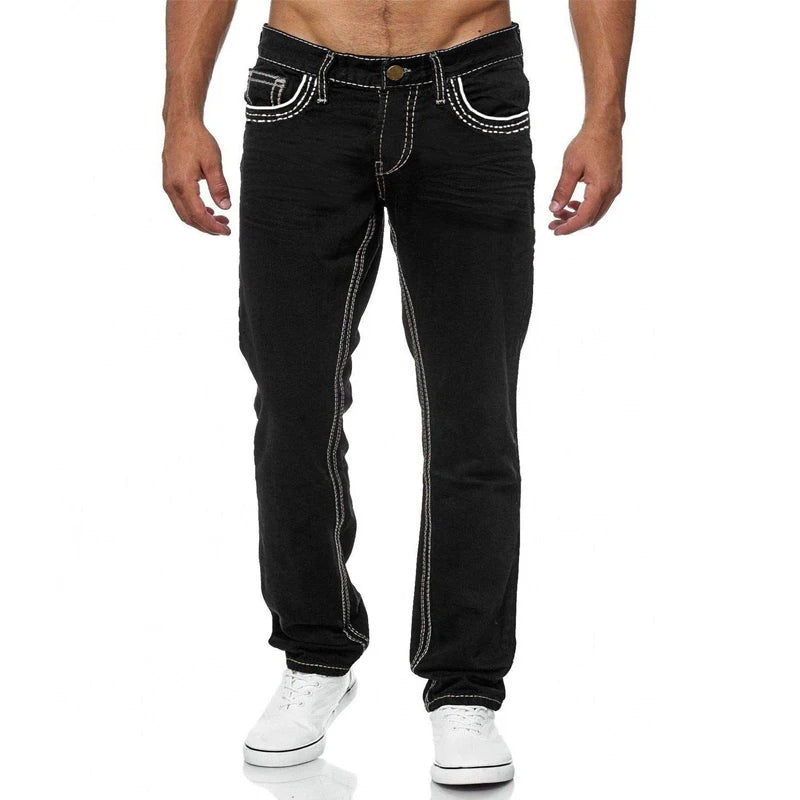 Men's Washed Straight Boyfriend Jeans – Spring & Summer Style