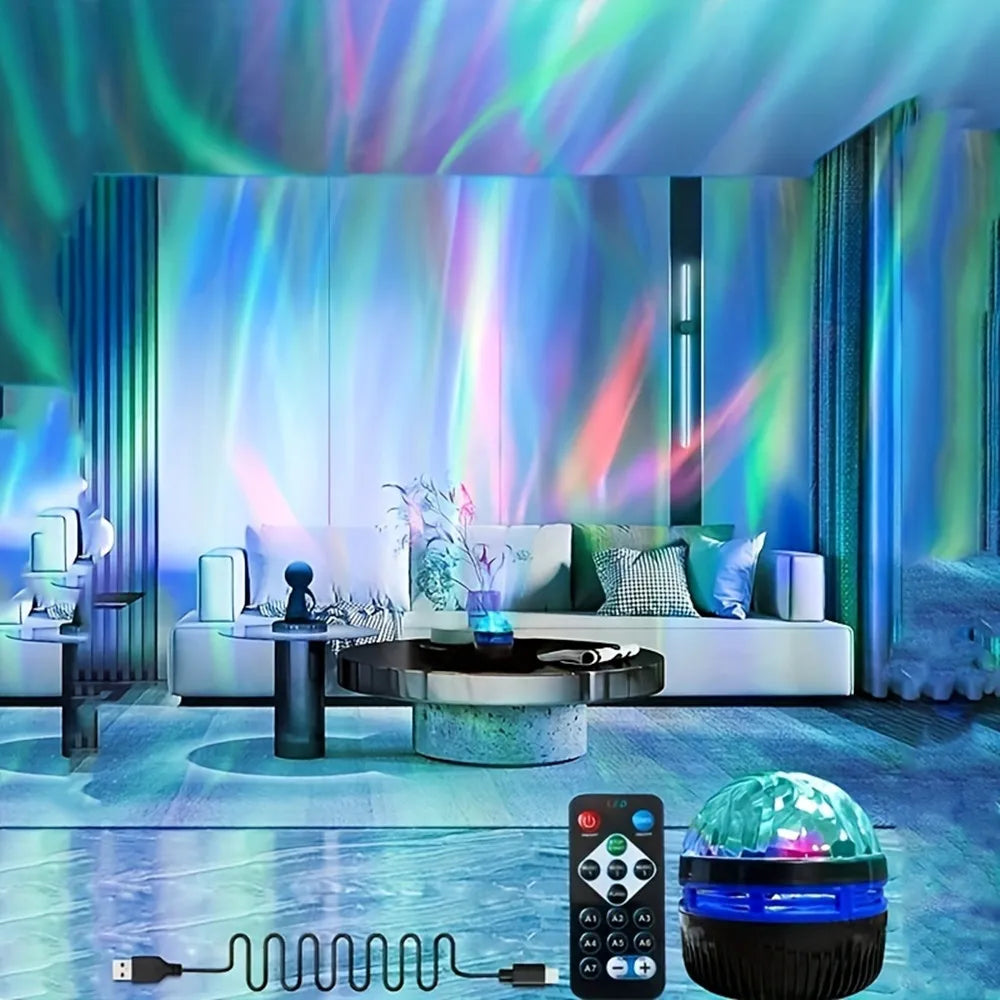 Proyector LED Cielo Estrellado con Aurora Boreal y Control Remoto