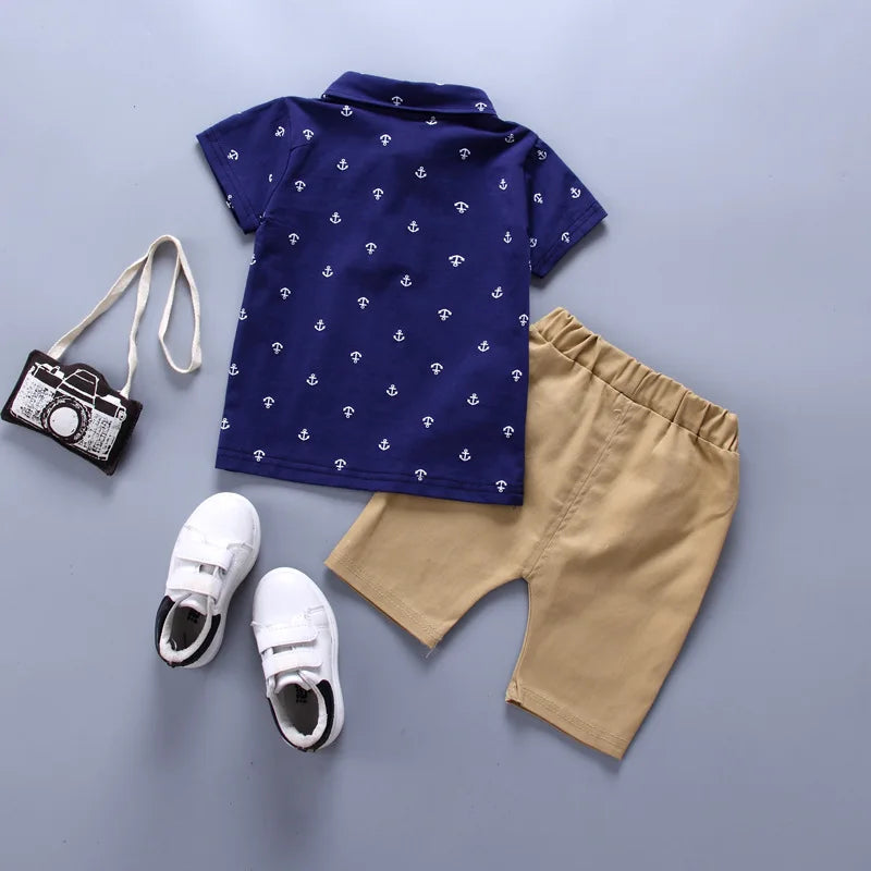 Boys Summer Sport Outfit Set 2pcs – T-Shirt & Shorts Toddler Sportsuit for Ages 1-4