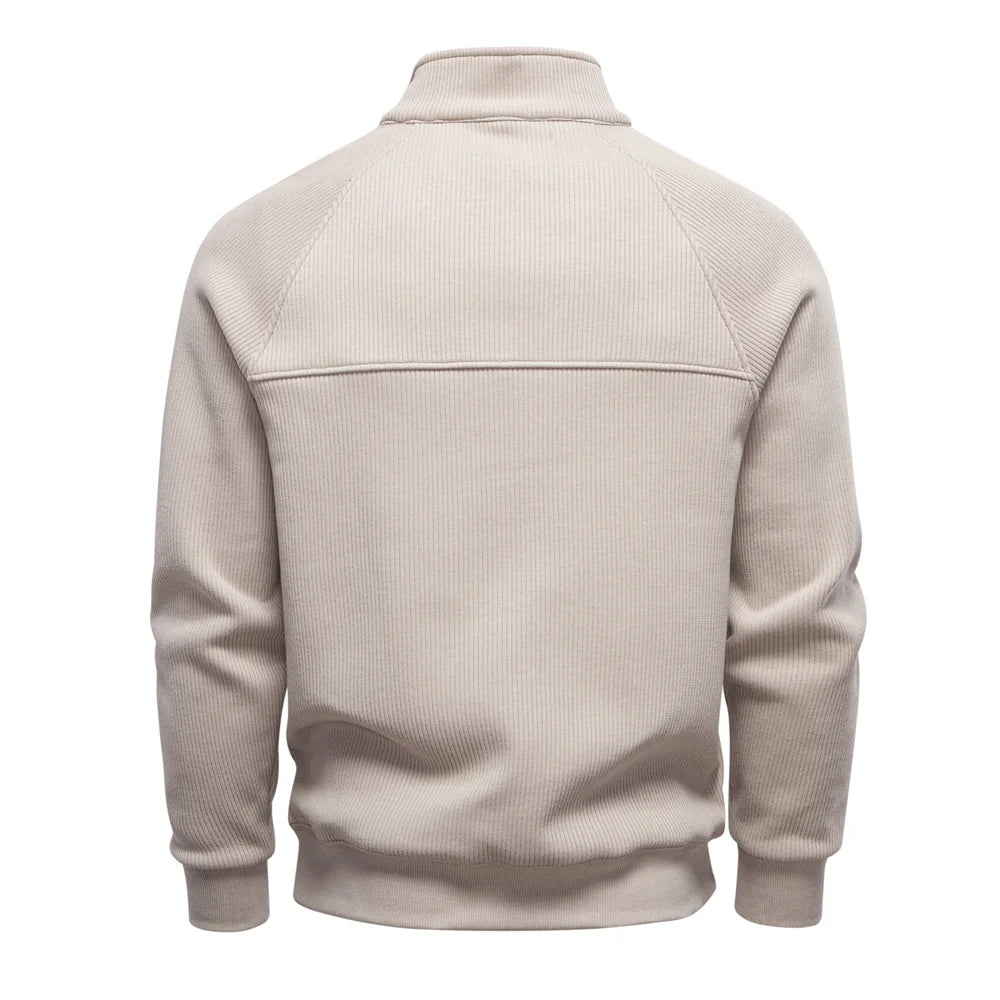 AIOPESIN Brand Men Winter Thermal Sweater Cotton Zipper Slim Fit Thermal Underlayer Top Luxury Soft Shell Pullover Sweatshirt