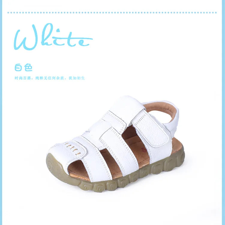Summer Kids Shoes Boys Beach Sandals for Baby Boys Soft Leather Bottom Non-Slip Closed Toe Children Shoes ÑÐ°Ð½Ð´Ð°Ð»Ð¸ Ð´Ð»Ñ Ð¼Ð°Ð»ÑŒÑ‡Ð¸ÐºÐ°