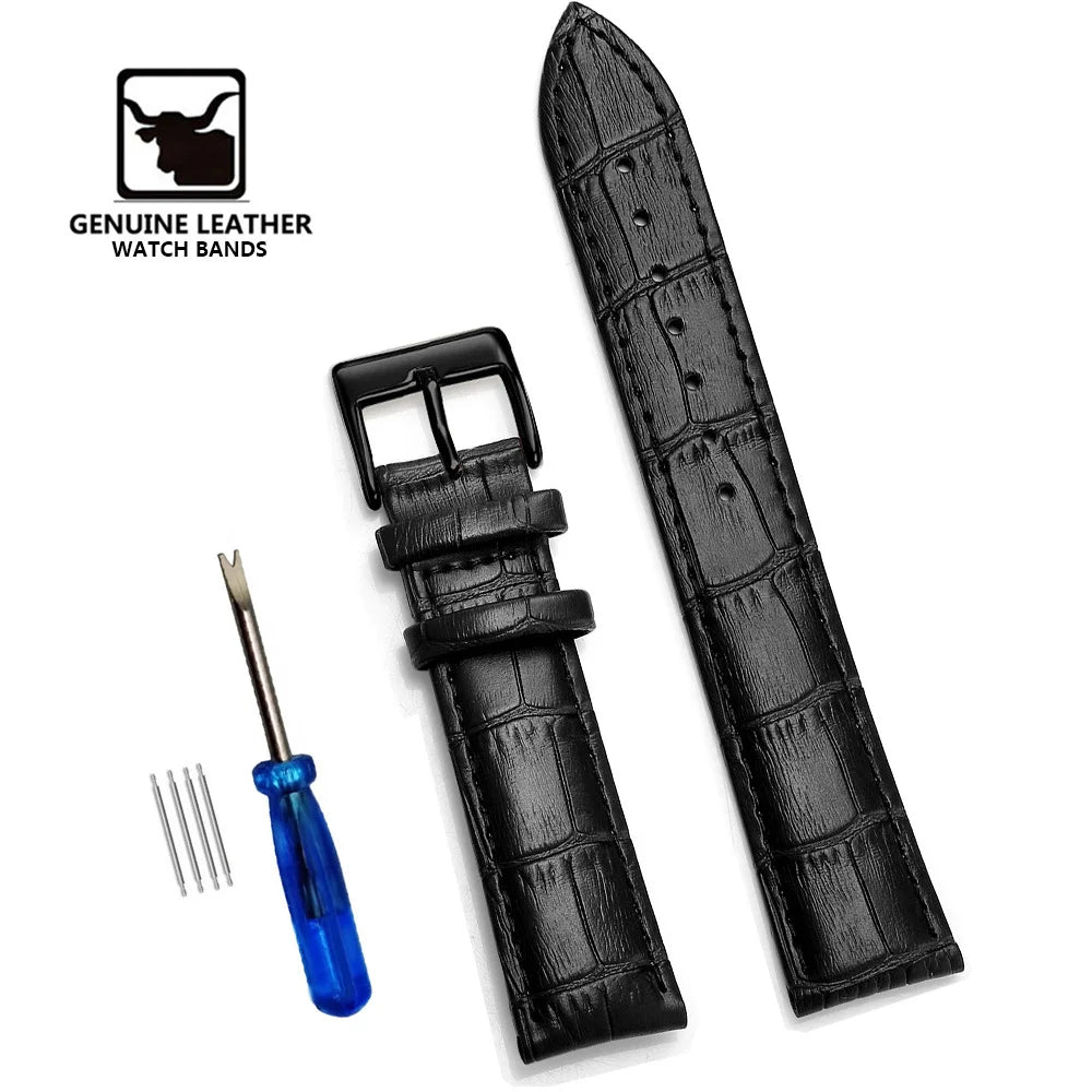 Premium Genuine Leather Watch Band – Multi-Size Wrist Strap