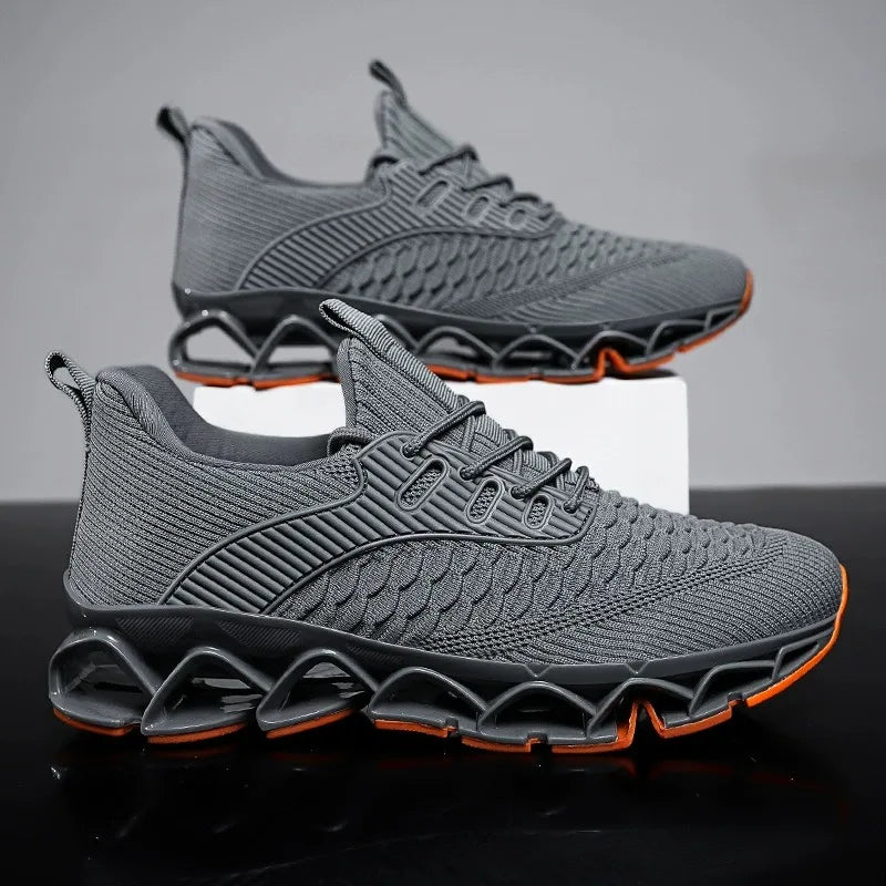1 Pair Large Size Running Shoes for Men Antiskid Damping Cool Outsole Walking Trekking Leisure Summer Running Zapatills Sneakers