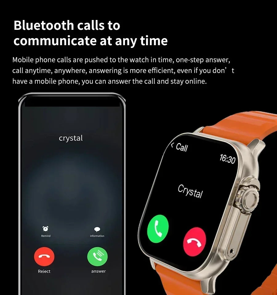 7 in 1 strap watch DT900 Support Music Wireless charging Bluetooth Calling Health& Fitness Tra Sports smart watch men and women
