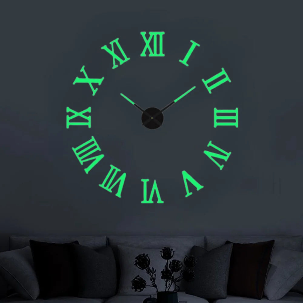 New Modern Design Large Wall Clock 3D DIY Quartz Clocks Fashion Watches Acrylic Mirror Stickers Living Room Home Decor Horloge