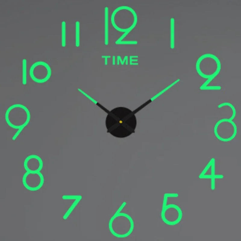 New Modern Design Large Wall Clock 3D DIY Quartz Clocks Fashion Watches Acrylic Mirror Stickers Living Room Home Decor Horloge