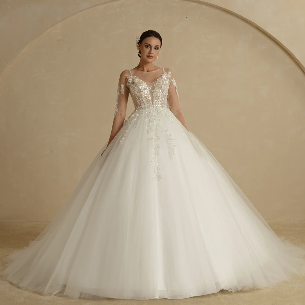 BEPEITHY Customized Luxury Strapless A Line Glitter Wedding Dresses Off The Shoulder Women Ivory Bling-Bling Bride Bridal Gown