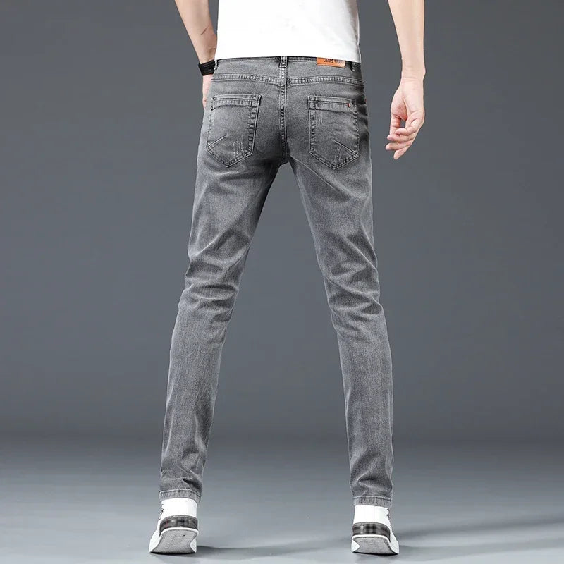 Men's Cotton Business Casual Skinny Jeans – 2025 Style