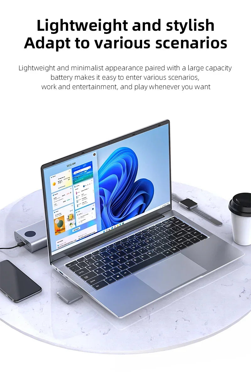 2025 Brand New Intel Core i7 8650U Laptop Windows 11 Notebook 12GB RAM 1TB 2TB SSD Office Study Laptops Notebook Computers PC