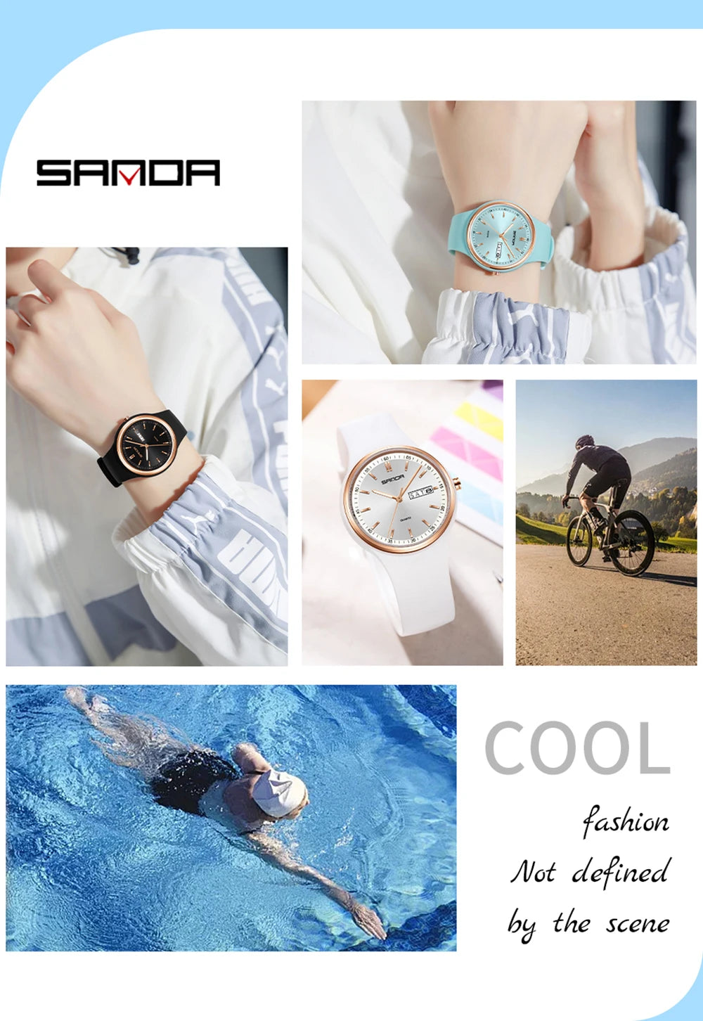 SANDA Top 6213 Male and Female Student Watches Casual Simple Dual Calendar Fashion Male and Female Student Quartz Watches 2025
