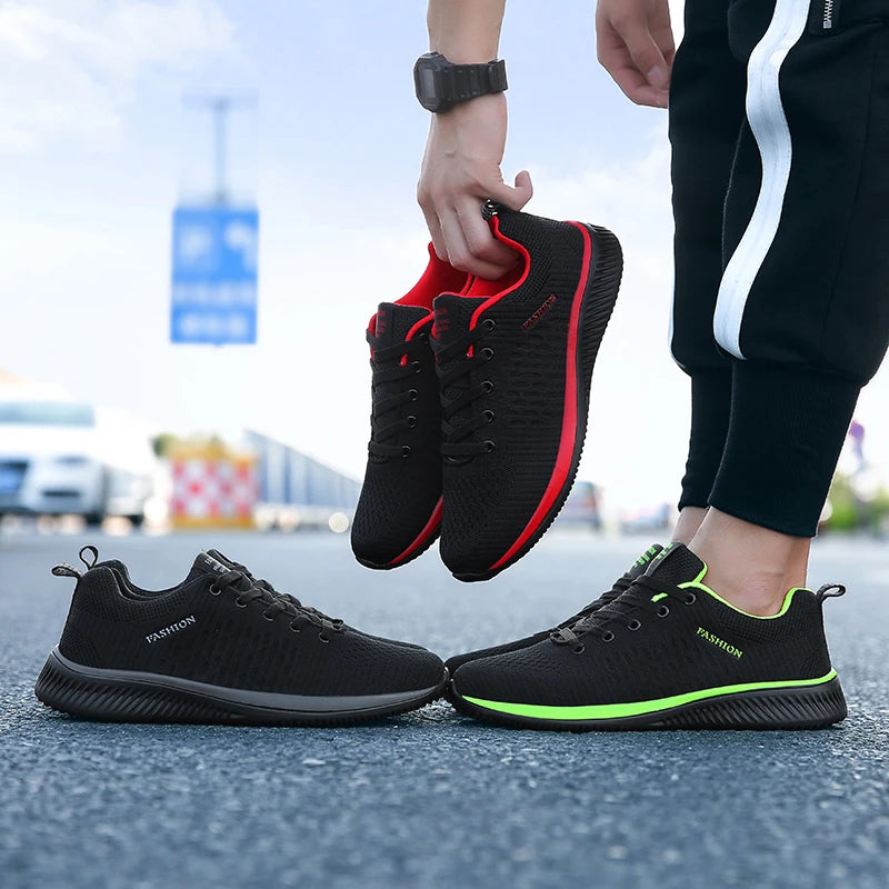 Men's and Women's Walking Knitted Shoes, Fashionable, Breathable, Sports, Fitness, Lightweight Sports Shoes, Casual Shoes, 2025