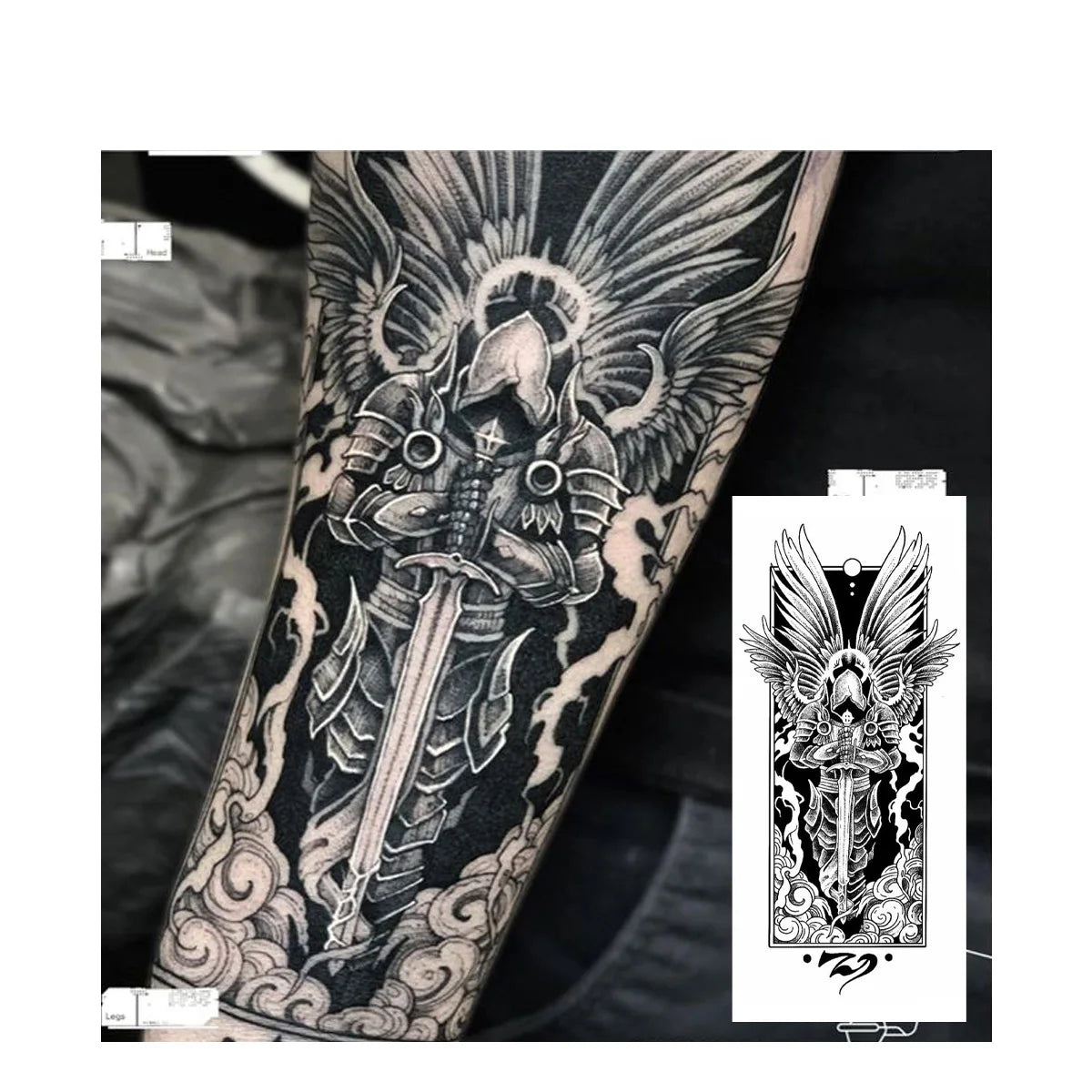 Angel comes  Temporary Tattoo,Lasts To 15 Days New Technology Magic Waterproof Semi Permanent Sticker.