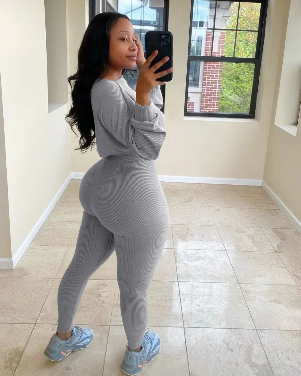 Fashion Summer Solid Lucky Label Letter Embroidery Two Piece Sets Women Sweatshirt+Leggings Casual Sporty Tracksuits Female