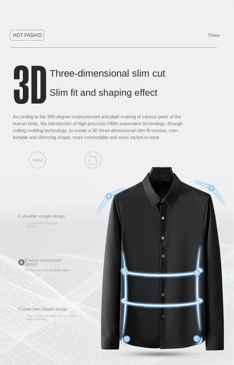 New Stretch Anti-Wrinkle Cotton Men's Shirts Short Sleeve Dress Shirts For Men Slim Fit comfort Social Business Blouse Gray 5XL