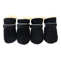 4pcs/Set Plush Dog Boots – Warm Autumn & Winter Pet Shoes
