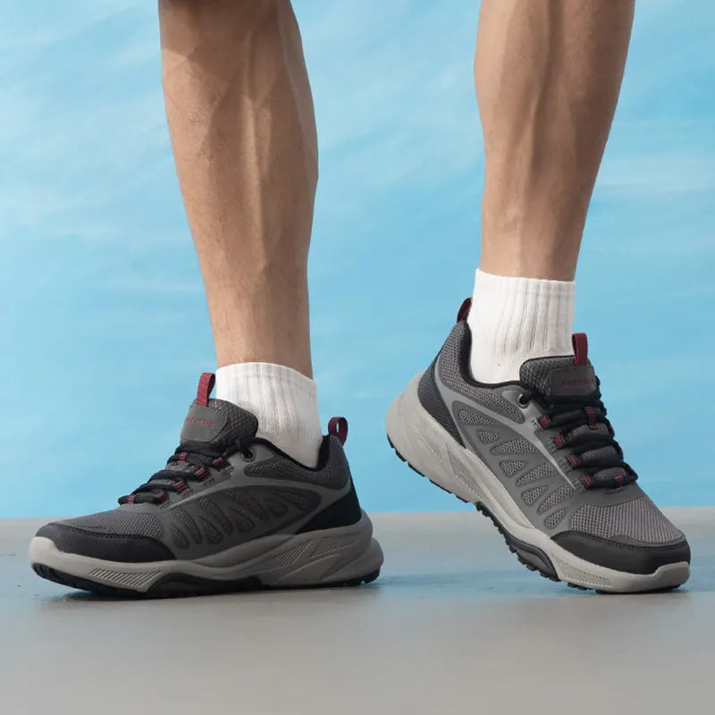 Skechers Men Hiking Shoes, Outdoor Wear-resistant Walking Sneakers 210471-GRY/210471-LGMT