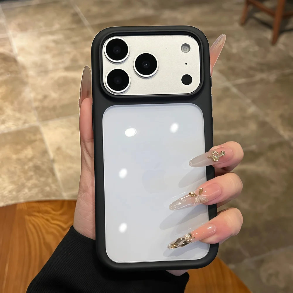Intelligent Camera Touch Button Crystal Clear Phone Case for iPhone 17 Pro Max 16 Pro 17 Air Transparent Shockproof Cover Funda