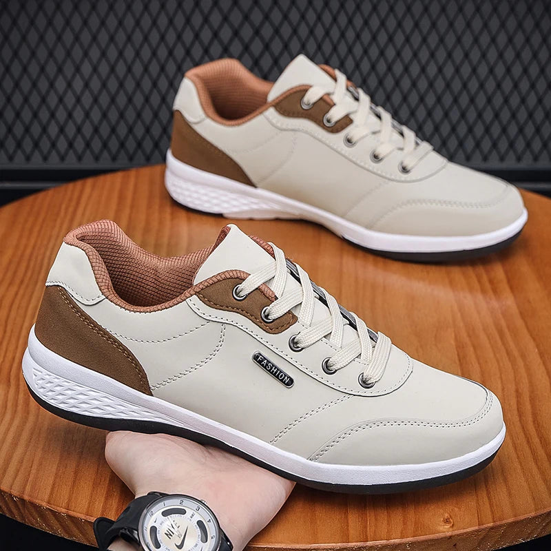 Pu Leather Men Shoes Sneakers Trend Casual Skateboarding Shoes Male Sneakers Non-slip Footwear Men Vulcanized Shoes Men Sneaker