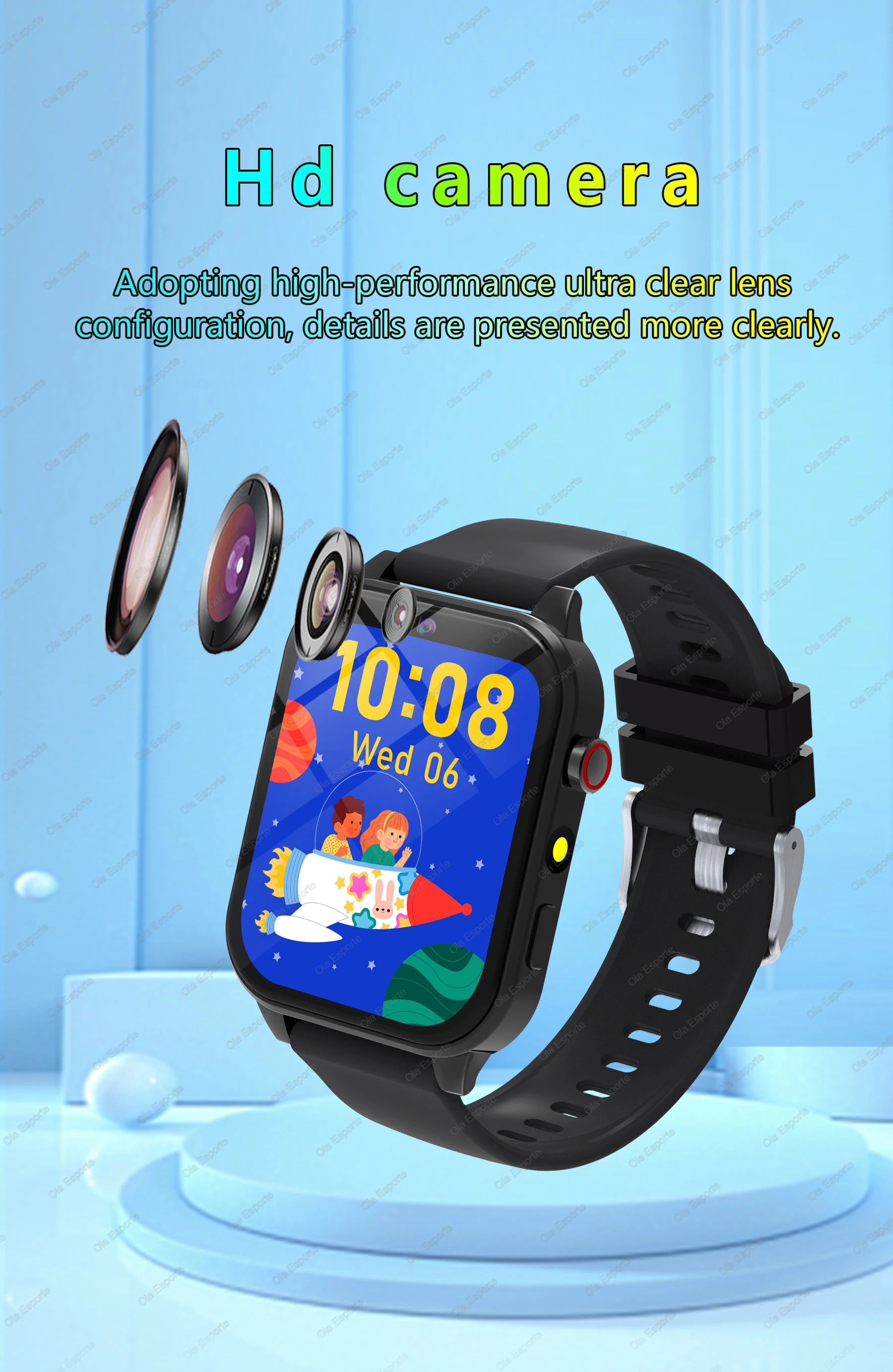 100+ Game SmartWatch Kid Child HD Screen Lighting Music Smart Watch Boy Girl Gift Children Smartwatch For IOS Android 2025 New