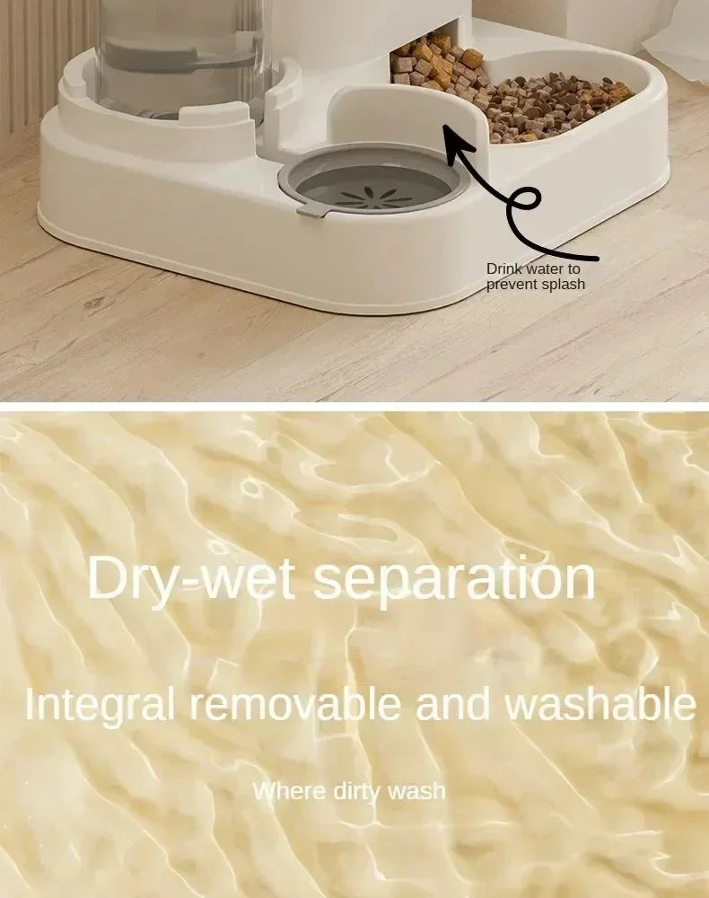 Automatic Pet Feeder with Water Fountain – Dog & Cat Food Bowl