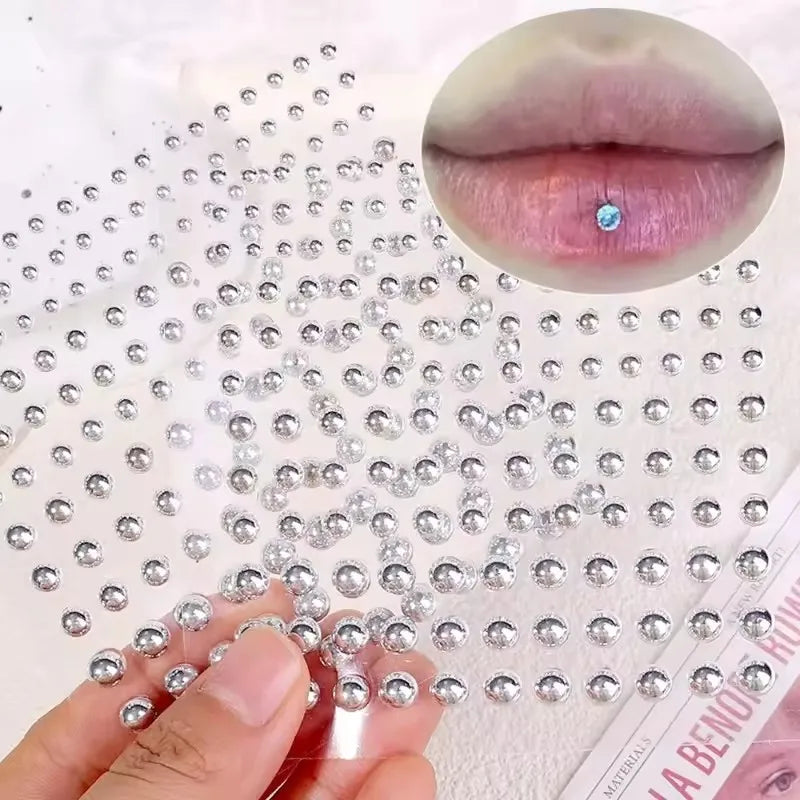 180pcs Metal Fake Nose Ring Stickers Non Piercied Lip Nails Ear Stud for Women Men Pack Fake Eyebrow Lip Piercing Body Jewelry