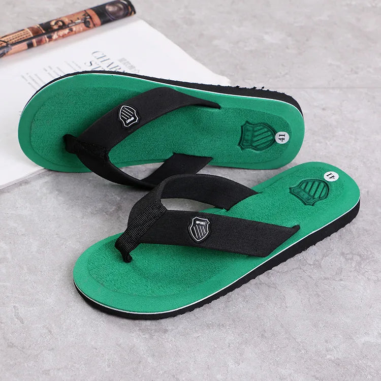 High Quality Summer Slippers Men Flip Flops Beach Sandals Non-Slip Casual Flat Shoes Slippers Indoor Shoes Men Outdoor Slides