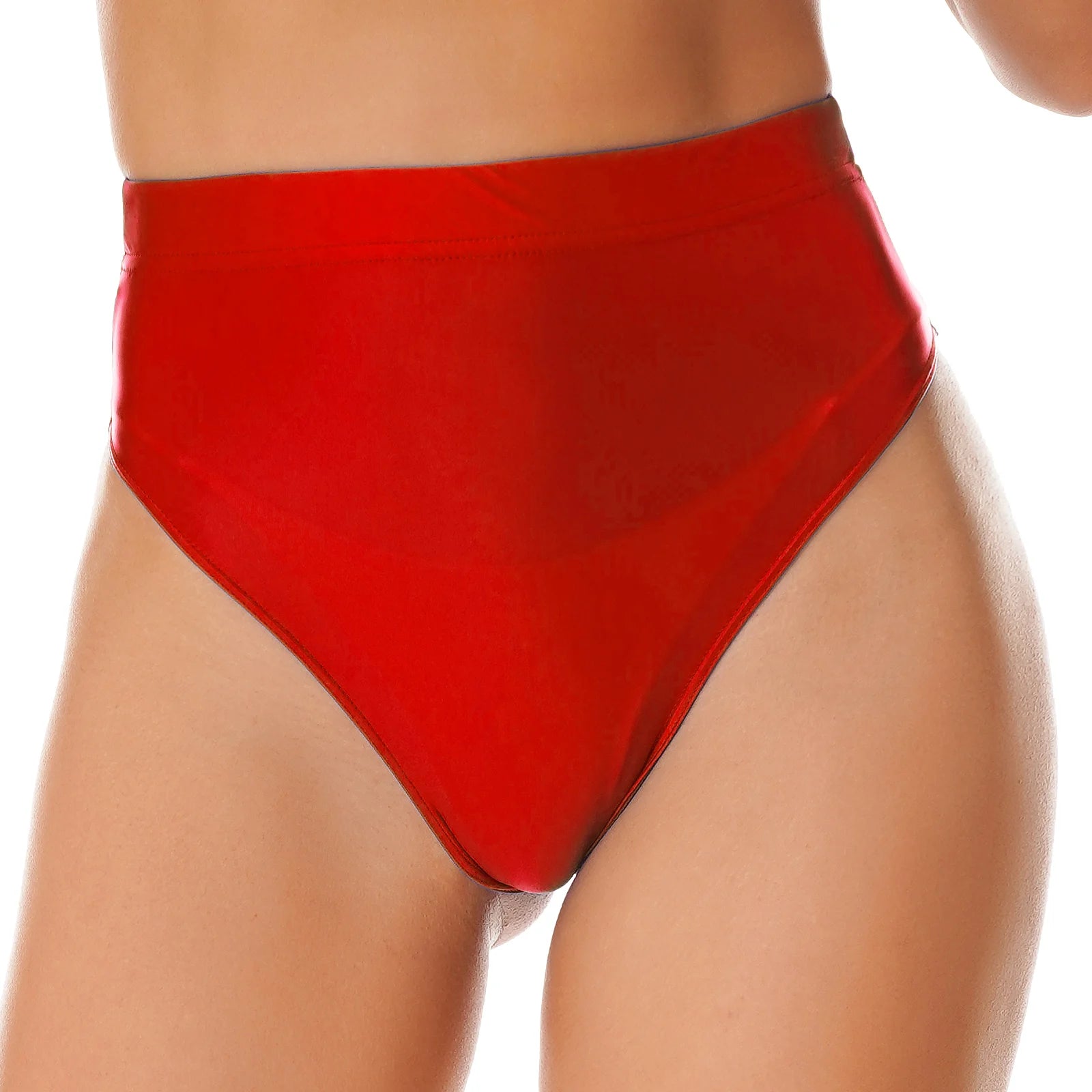 Elegant Women's Panties Glossy Breathable Underwear Sexy Lingerie High Waist Briefs Satin Underpants Knickers Swimsuit Bottoms