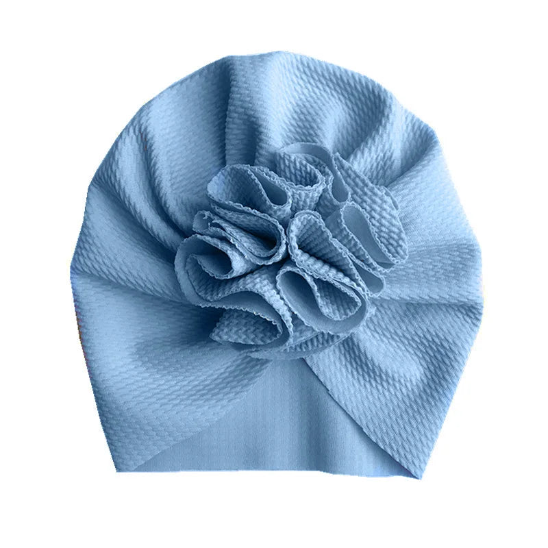 Cute Flower Baby Turban Hat Soft Baby Girl Headwrap Beanie Hat For Newborn Infant Toddler Headwear Headband