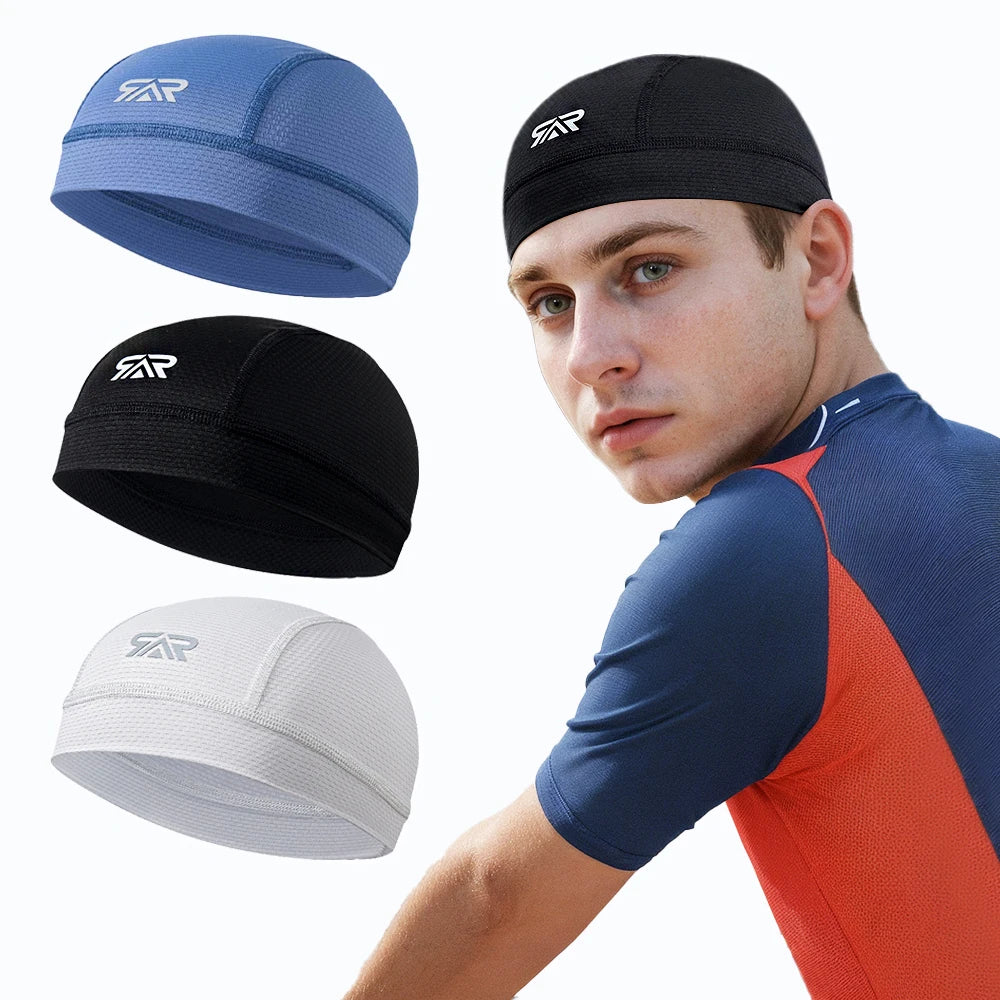 1/2Pcs Quick Dry Cycling Cap Summer Sun Protection Sweat Absorbing Road Bike Helmet Liner Hat Set Breathable Outdoor Riding Gear